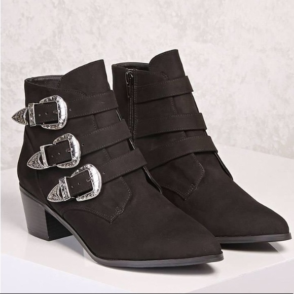 white ankle boots forever 21